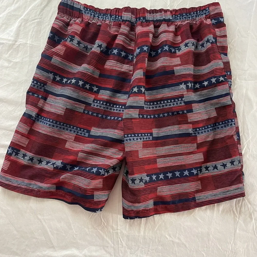 Speedo Mens Red Bathing Suit Shorts‎ Size Large UV 50+ America